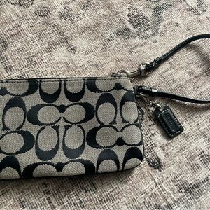 Coach Black Patterned Wristlet
